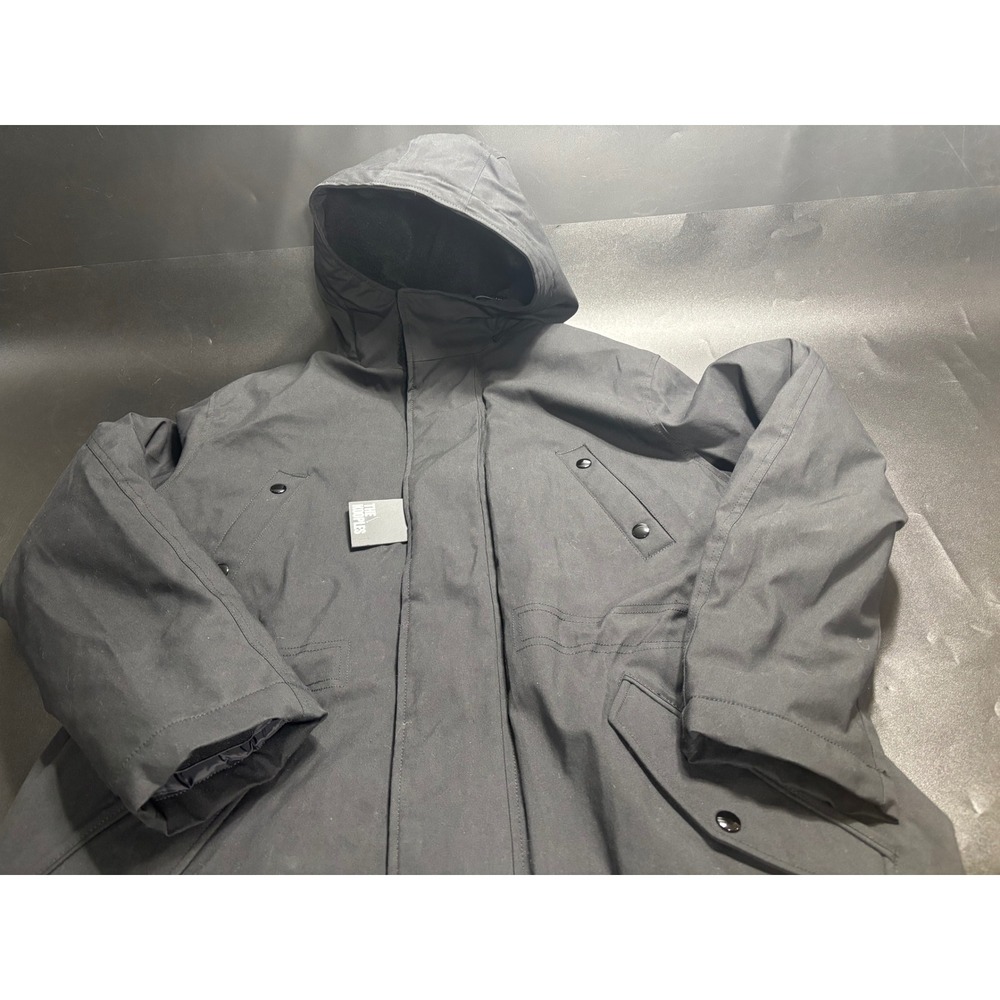 The Kooples NEW Unisex Sherpa Lined Hooded Cotton Parka Black Sz Small MSRP $785